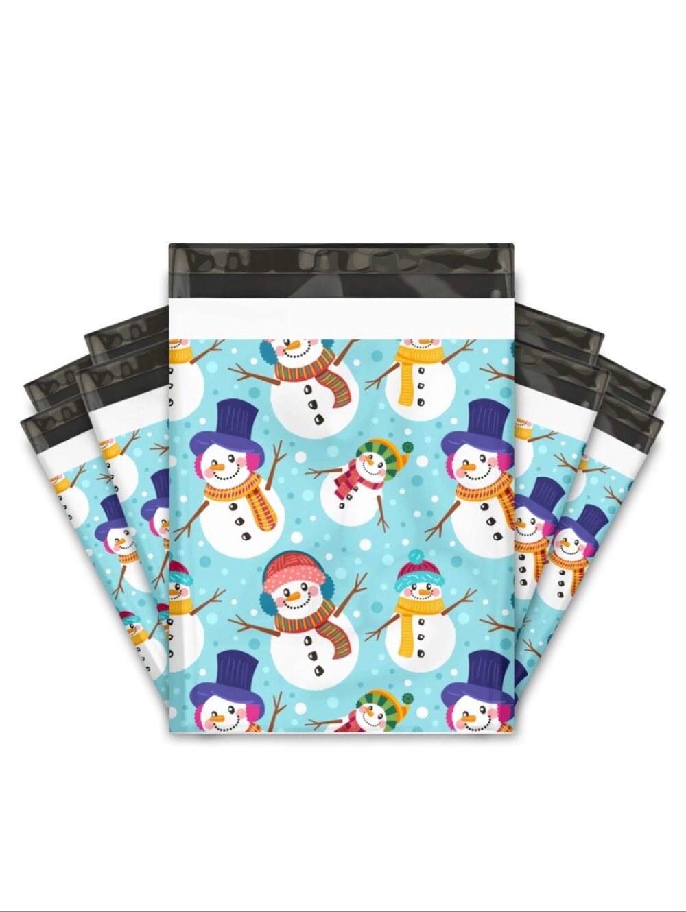 25ct 10x13 SNOWMAN POLY MAILERS